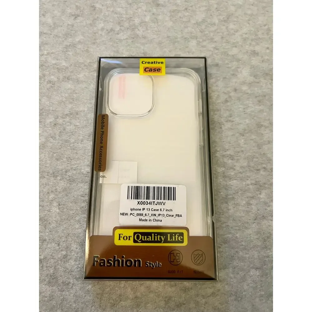 Fashion Style Iphone IP 13 Creative‎ Case 6.7 Inch Clear